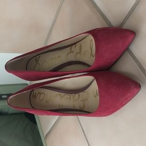 Sam Edelman 'Hazel' Suede Red Heels
